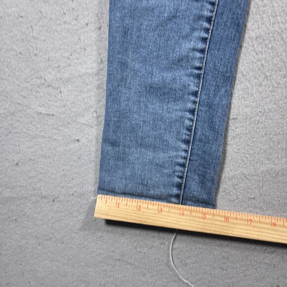 True Religion Stella Jeans Women 32 Mid Rise‎ Skinny Blue Denim Raw Hem Stretch - Picture 4 of 13